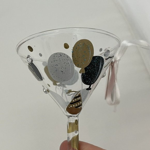 Lolita Mini-Tini Martini Glass Christmas Ornament Celebration Rhinestones W/ Box - Picture 4 of 12